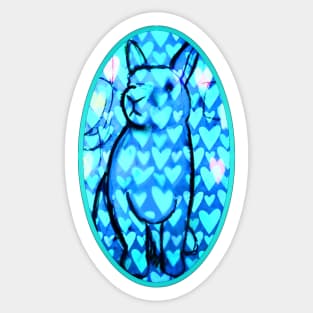 Blue Bunny Sticker